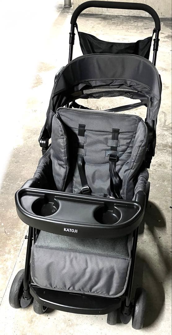 KATOJI 二人乗りベビーカー ネイビー