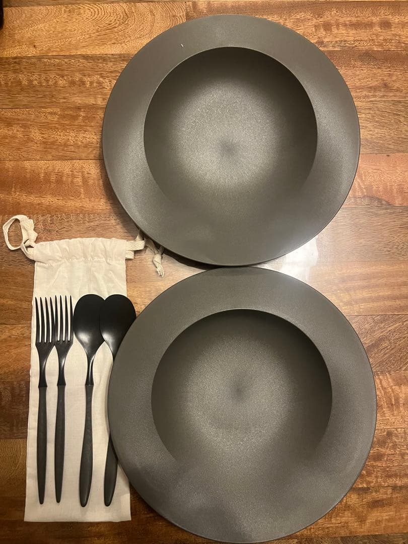 ARAS 深皿スクープ・カレースプーン・フォーク 各2セット ギフトボックス付き