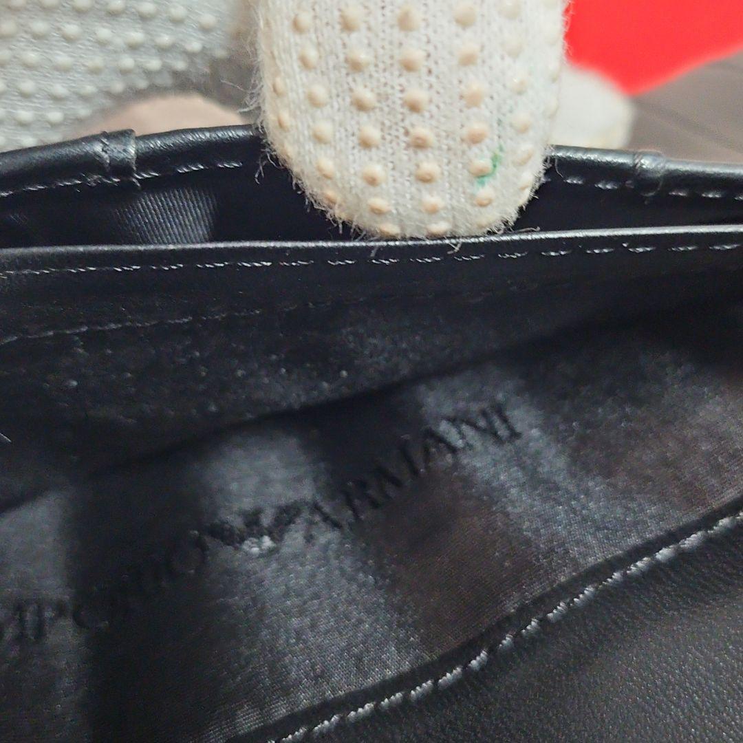 【未使用級】EMPORIO ARMANI 長財布 レザー BLACK