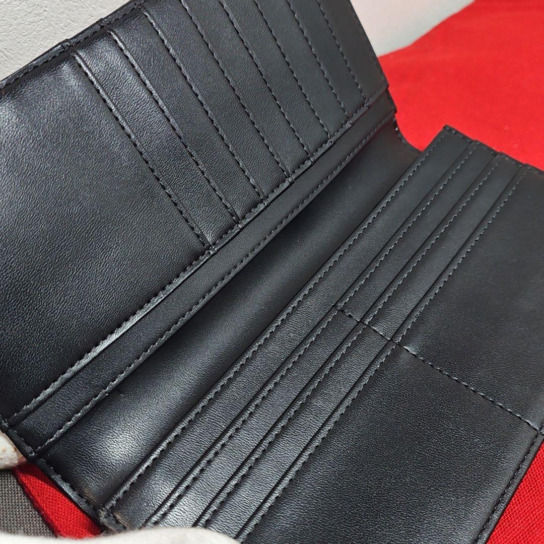 【未使用級】EMPORIO ARMANI 長財布 レザー BLACK