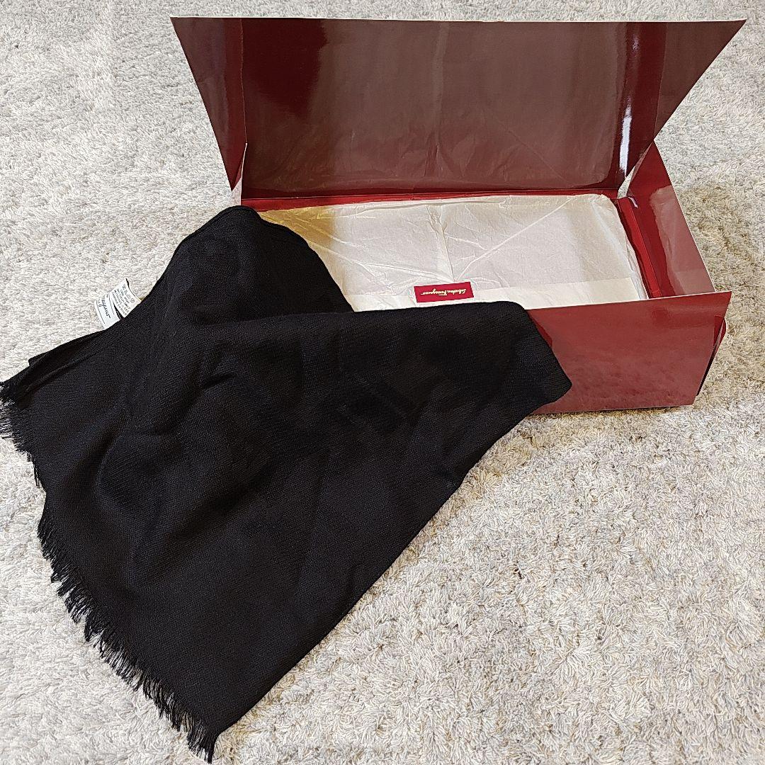 【未使用】 フェラガモ マフラー 伊製 ウール×カシミヤ×シルク ユニセックス