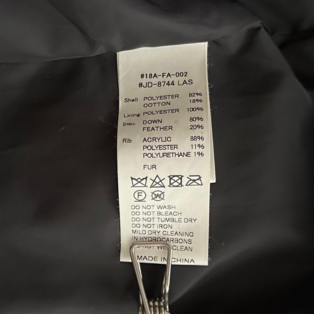 美品 DANTON ダントン ファー付き ダウンコート 36 ブラック