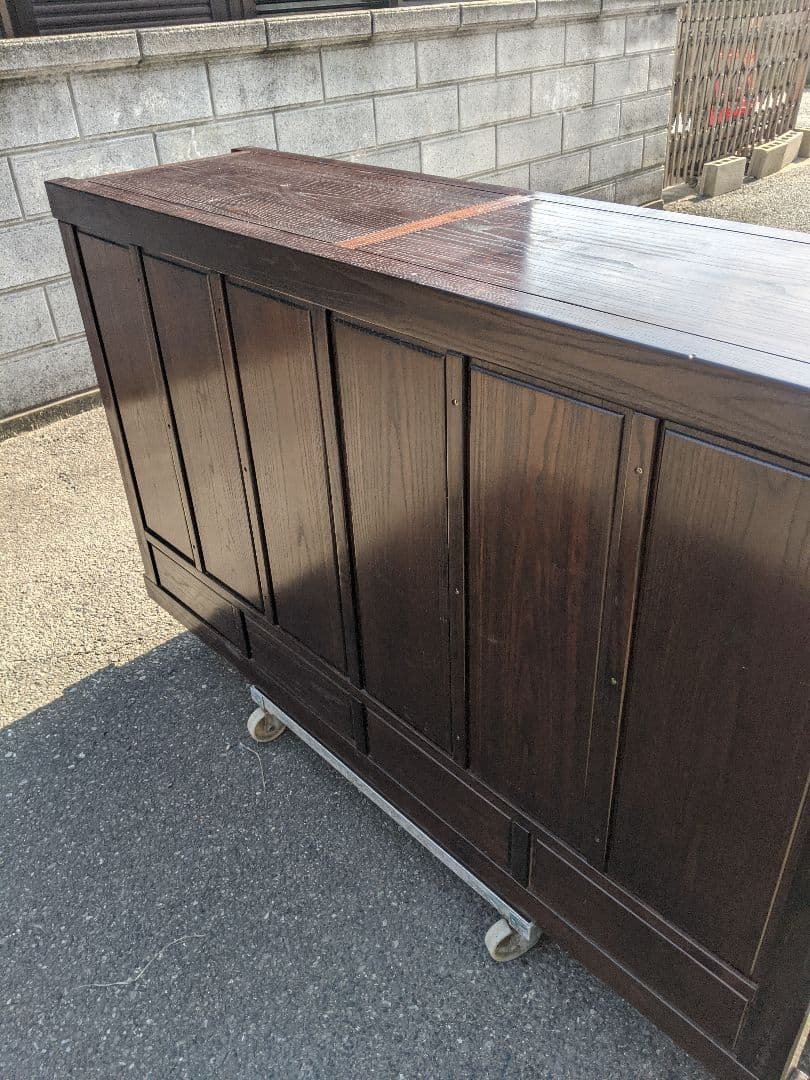 博永家具【松尾 博昭】作 総無垢材 民芸 水屋箪笥 サイドボード