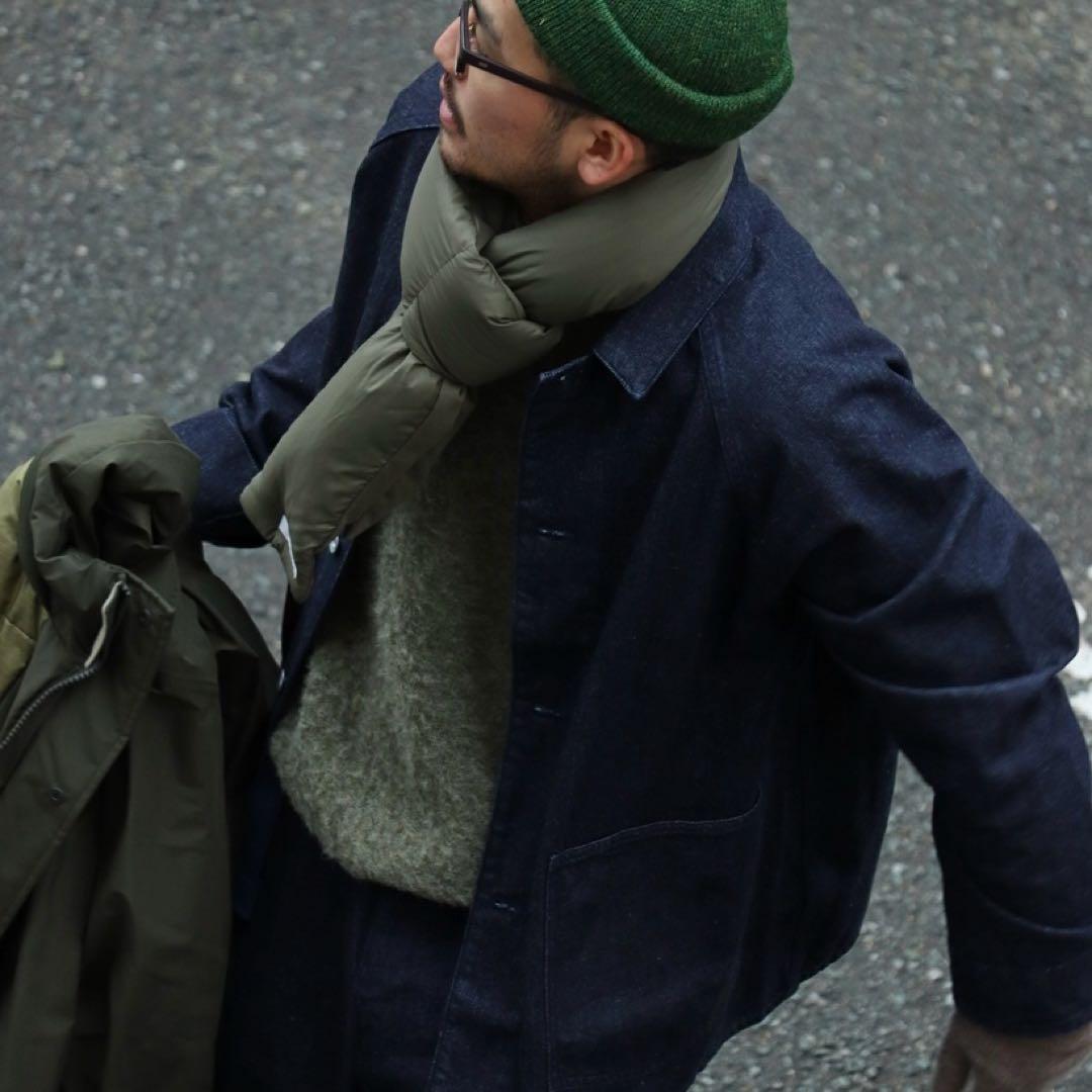 新品 ナナミカ ベージュ 光電子 ダウン マフラー ユニセックス