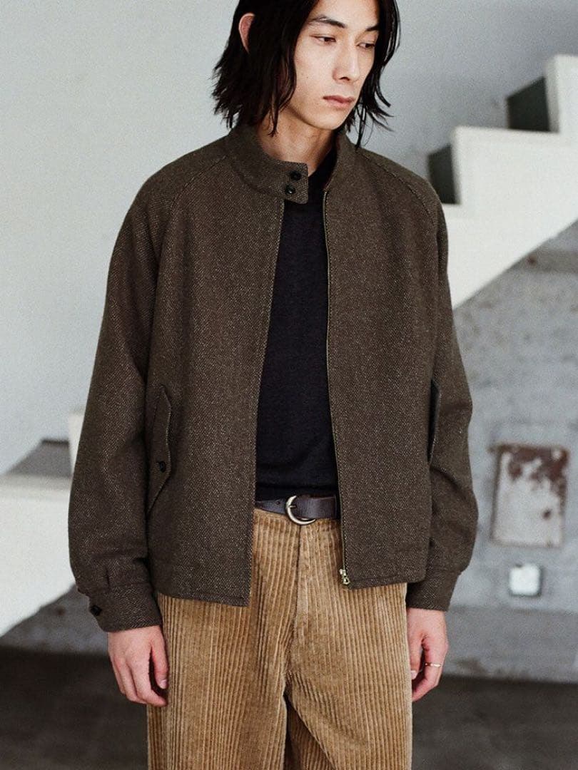 ジャケット・アウター LIDNM Alpaca Tweed Harrington Jacket