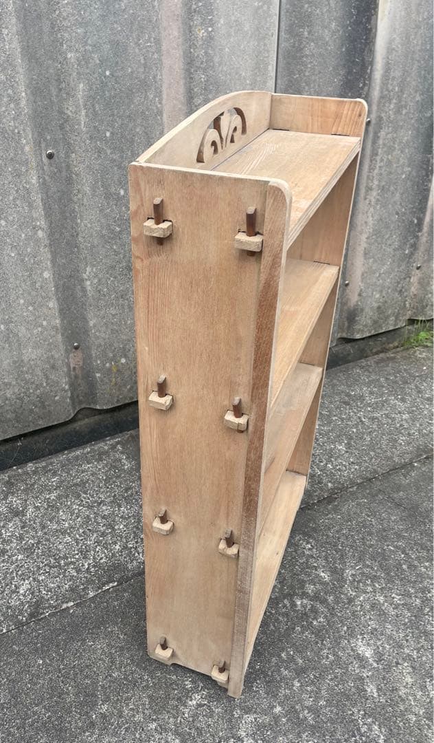 古道具/当時物/木製/無垢材/本棚/透かし彫り/店舗什器/ディスプレイ/③