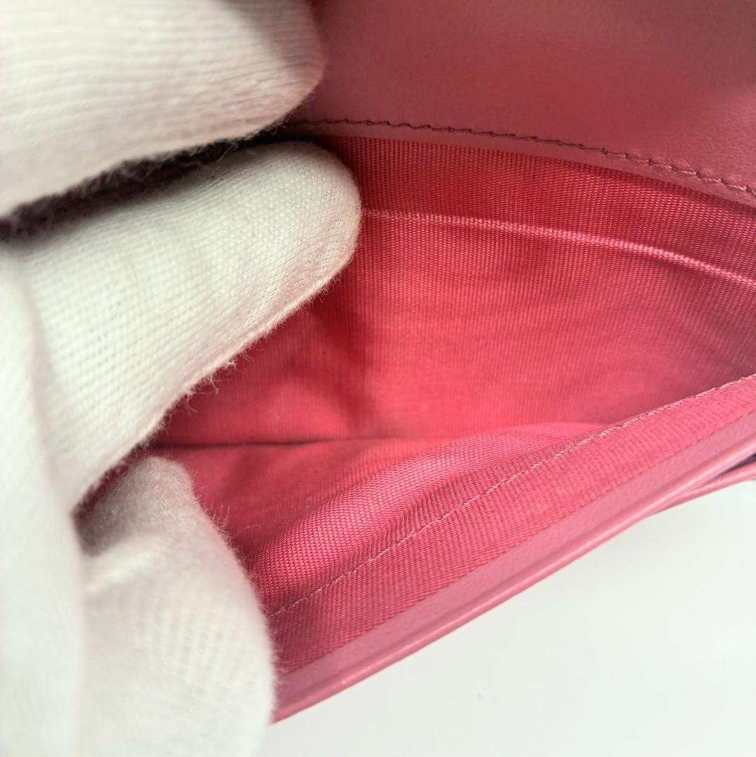 PRADA プラダ サフィアーノ 三つ折り財布 ピンク A1360A3