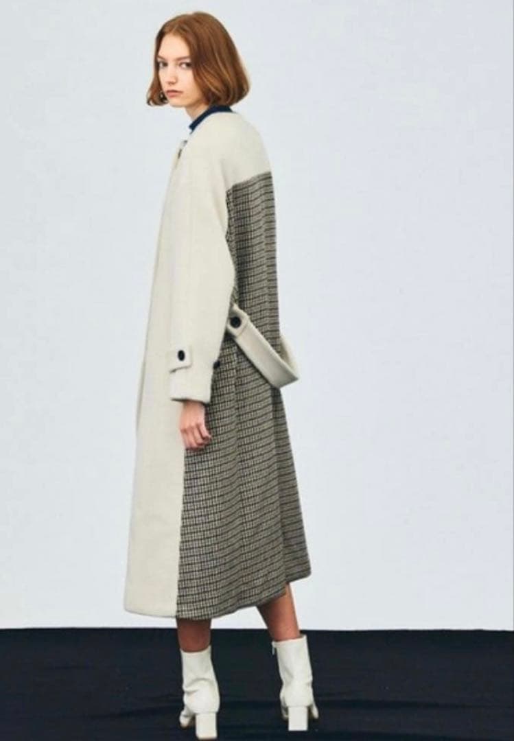 UNITED TOKYOバックチェックフレアコート