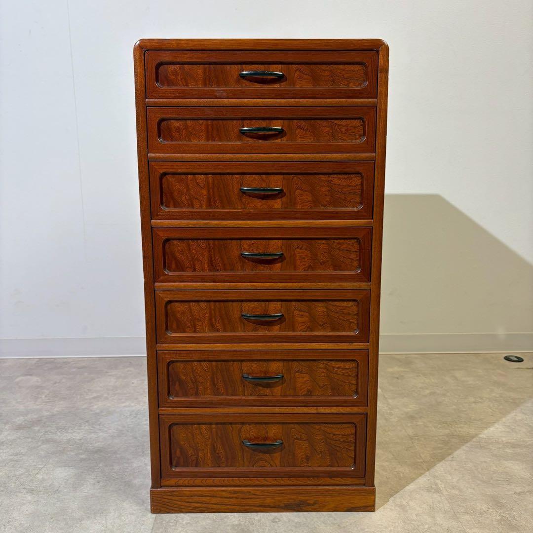 からくり箪笥　仕掛け箪笥　欅　7段　7杯　和モダン　和箪笥