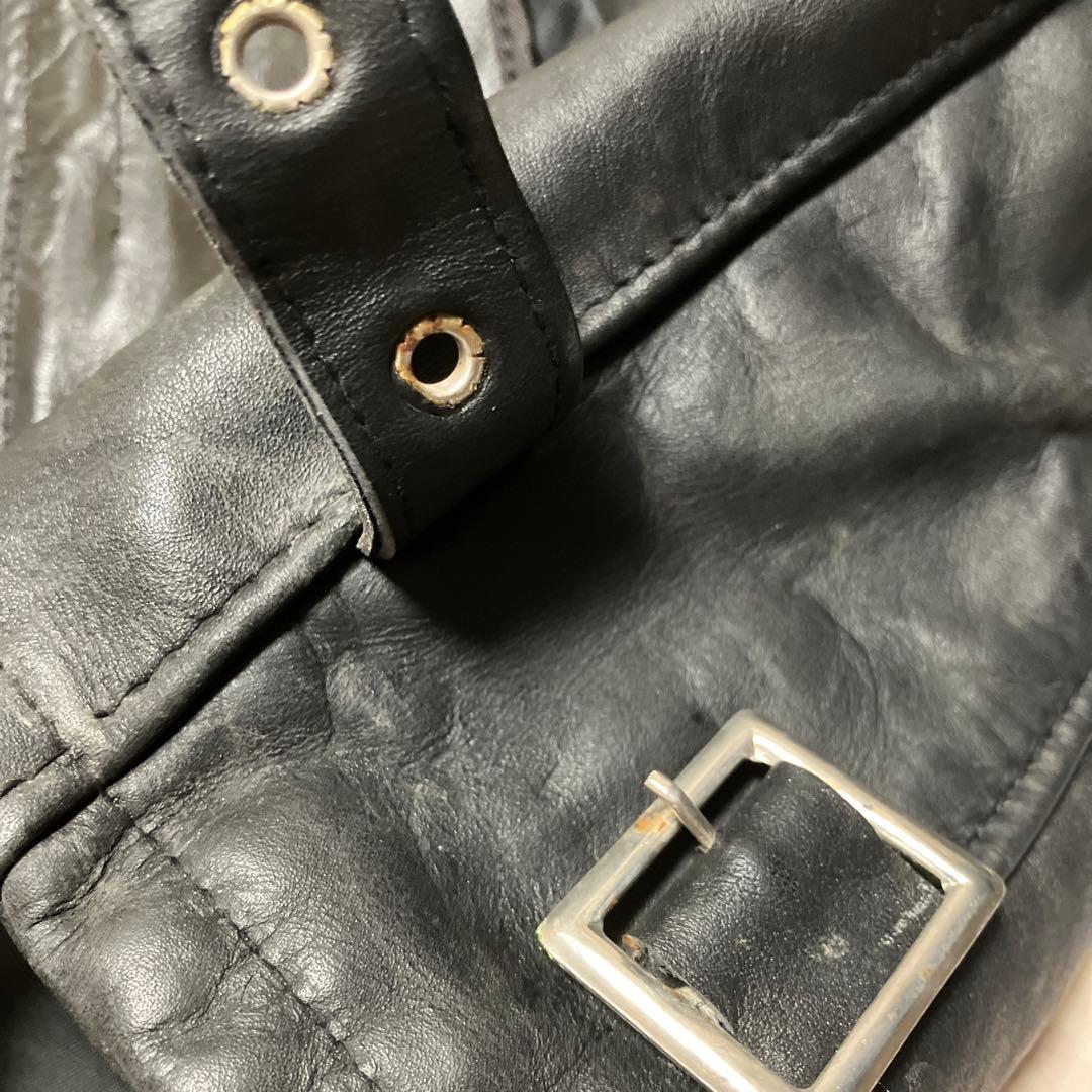 米国製42✨ SCHOTT シングル ライダース ボア ライナー ブラック641