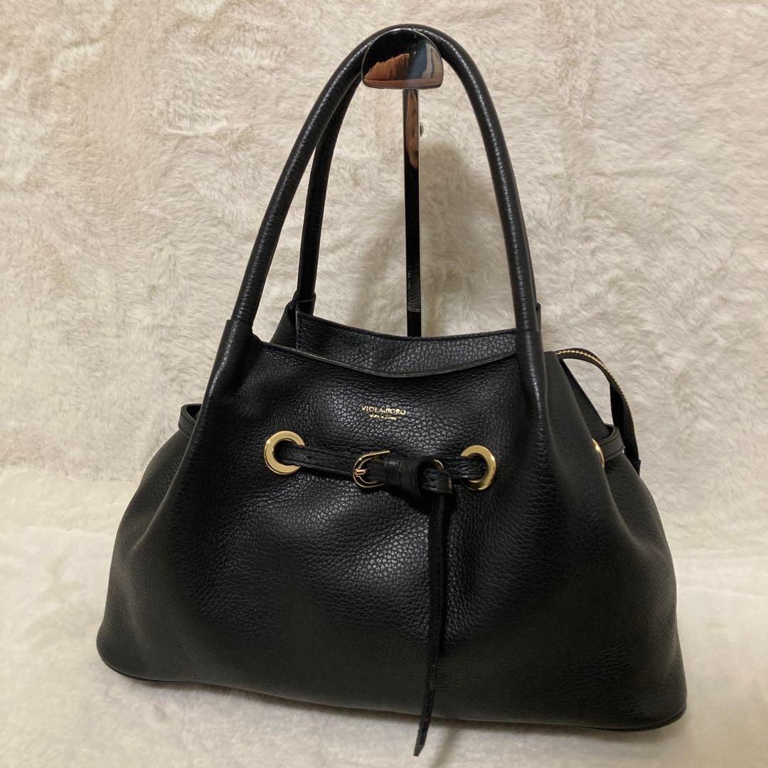 極美品 VIOLAd'ORO ヴィオラドーロ TRERO トートバッグ レザー