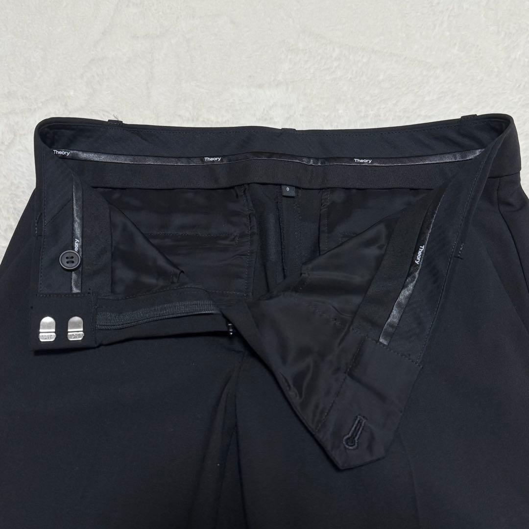 theory セオリー　セットアップ パンツ　スーツ　ノーカラー　カラーレス