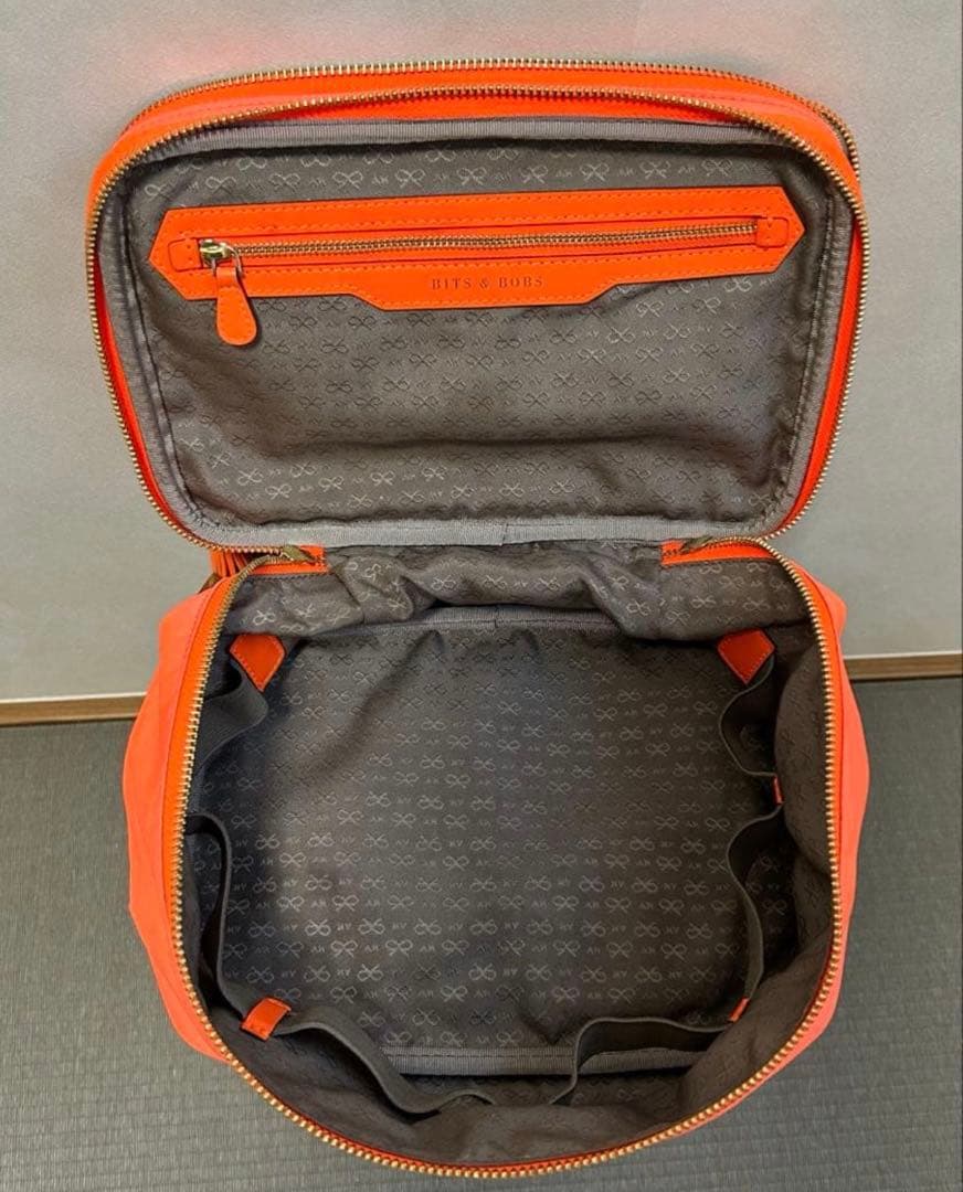 s*w様 アニヤハインドマーチ バニティケース バッグ メイクポーチ オレンジ