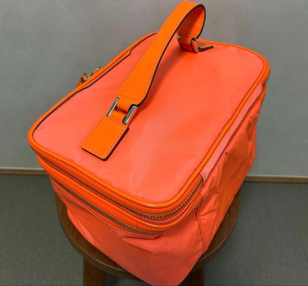 s*w様 アニヤハインドマーチ バニティケース バッグ メイクポーチ オレンジ