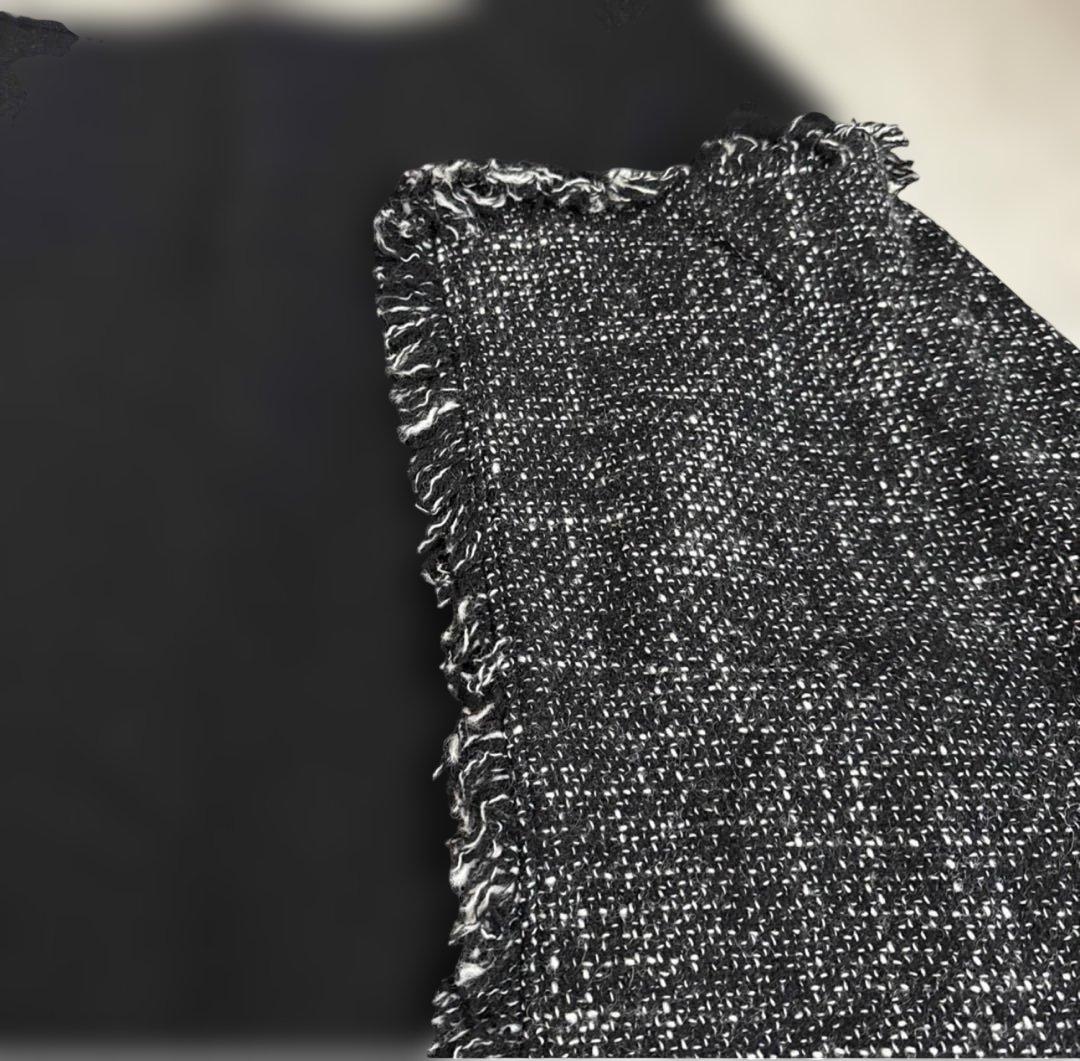 ヨウジヤマモト　フレアスカート 黒とグレー ツイード