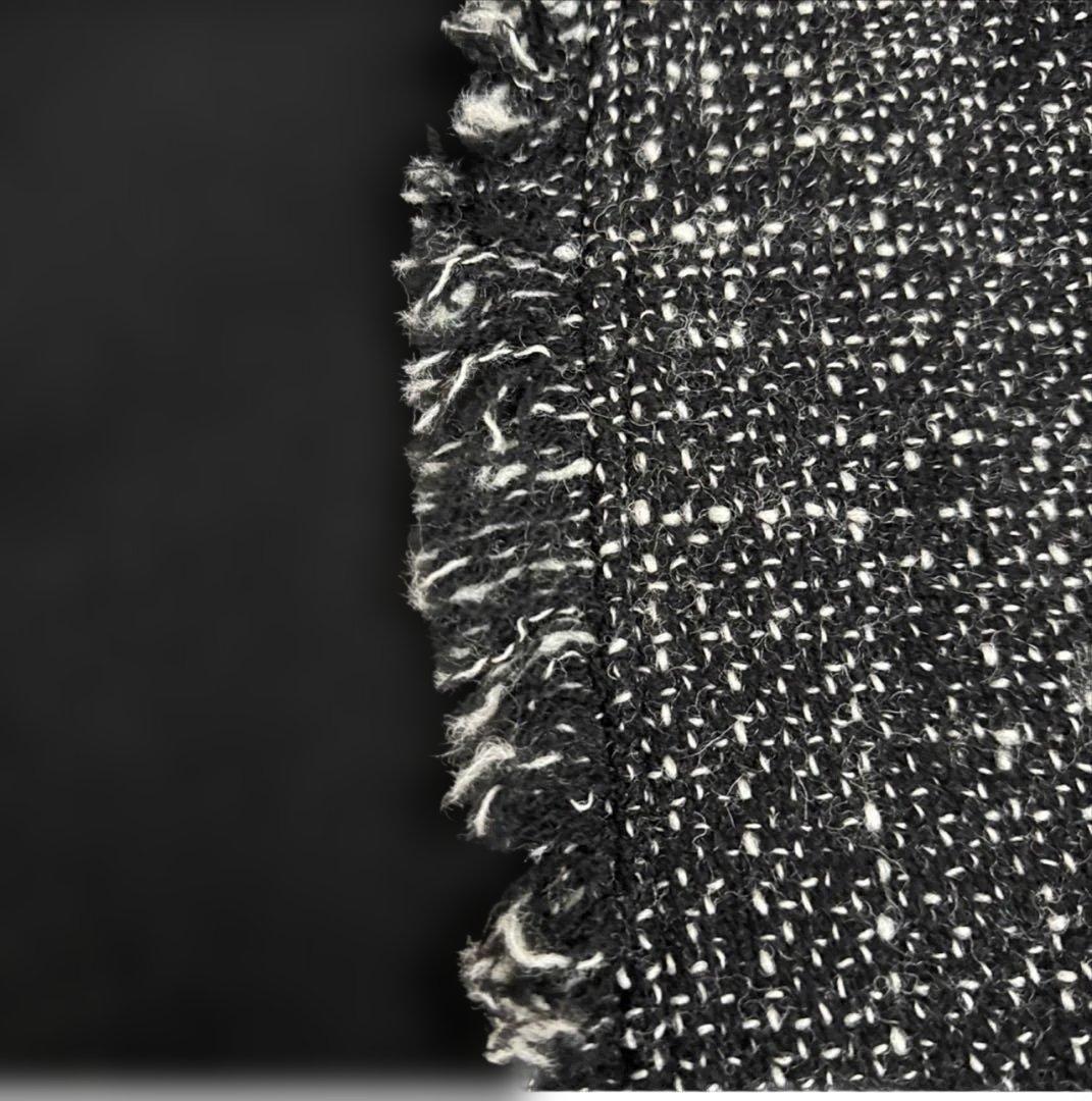 ヨウジヤマモト　フレアスカート 黒とグレー ツイード