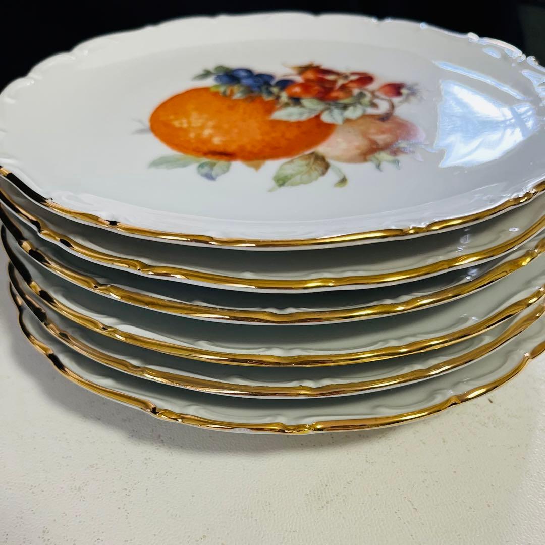 シューマンババリア　果物　フルーツ柄プレート　６枚セット