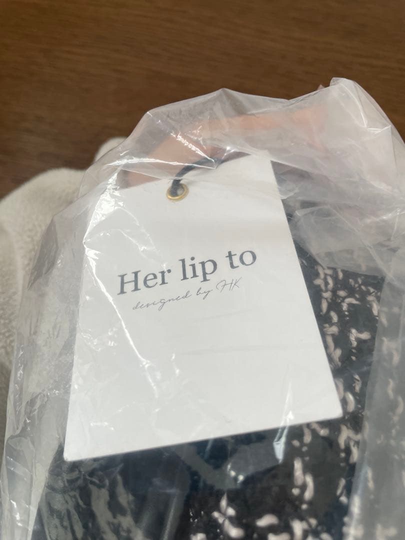 her lip to Tweed Mini Backpack Black 新品