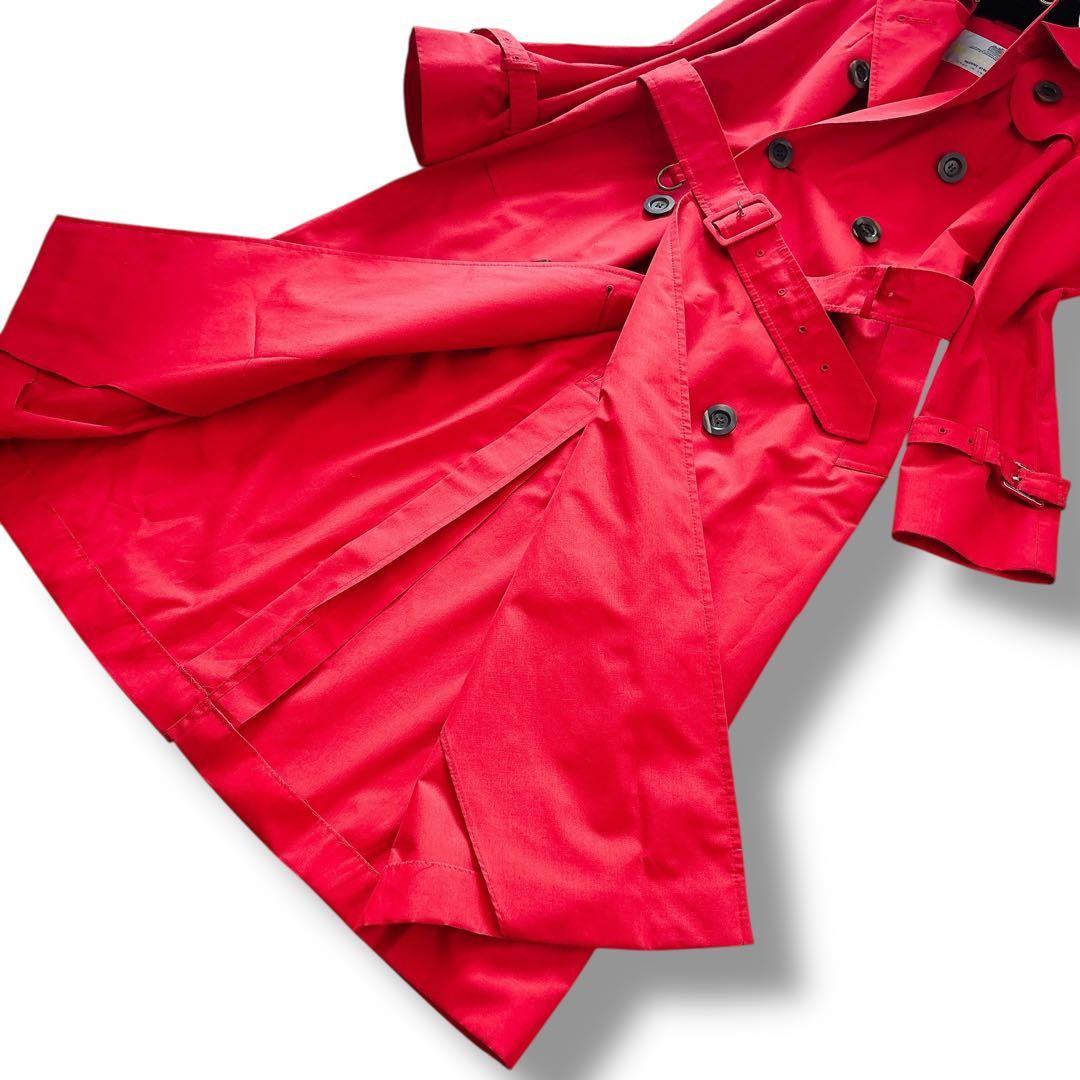 ヴィンテージ Aquascutum トレンチコート 赤 UK製 ベルト付