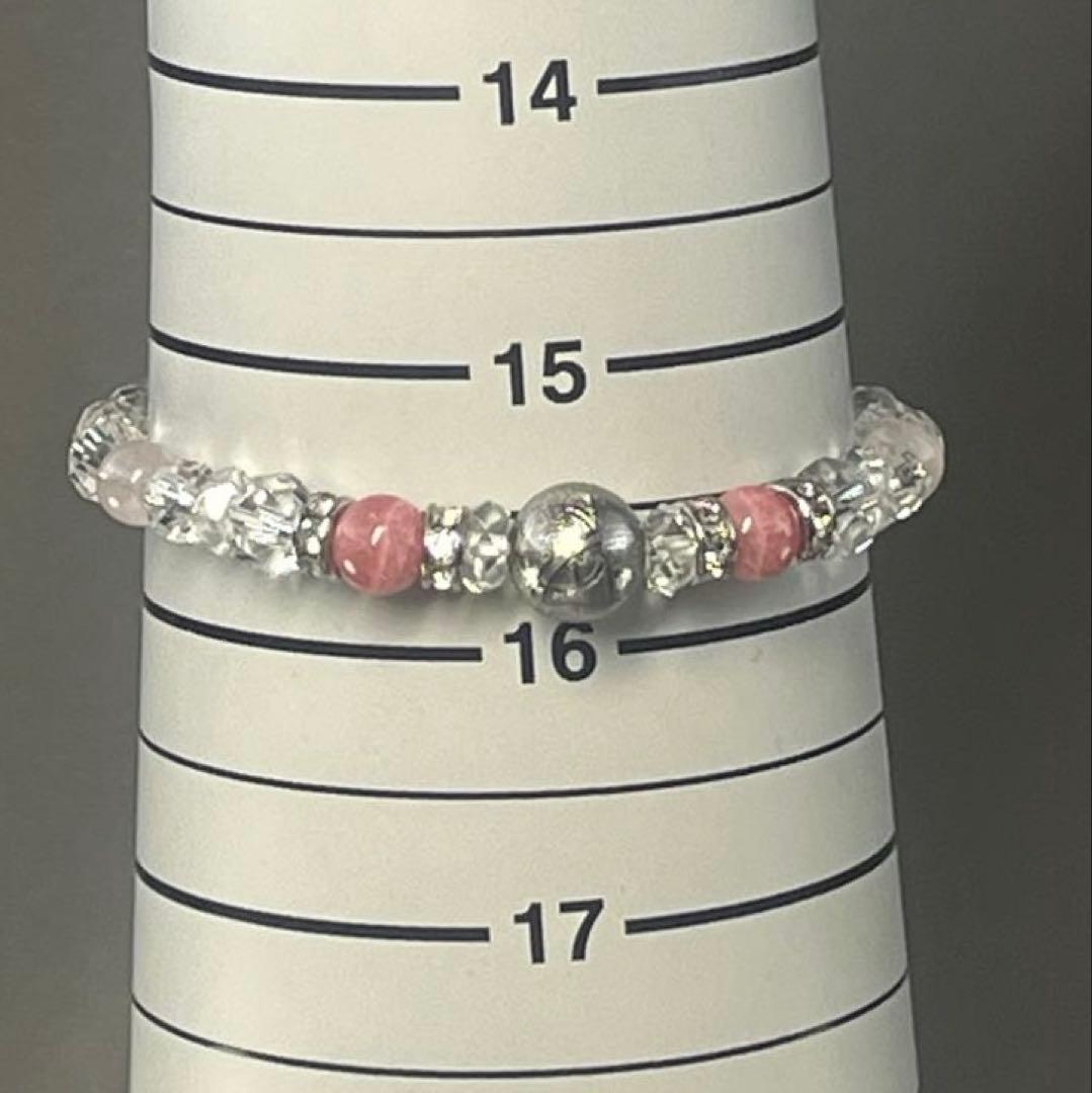 BRY0966⭐️ギベオン隕石・インカローズ・水晶ブレスレット⭐️高品質　希少　美品
