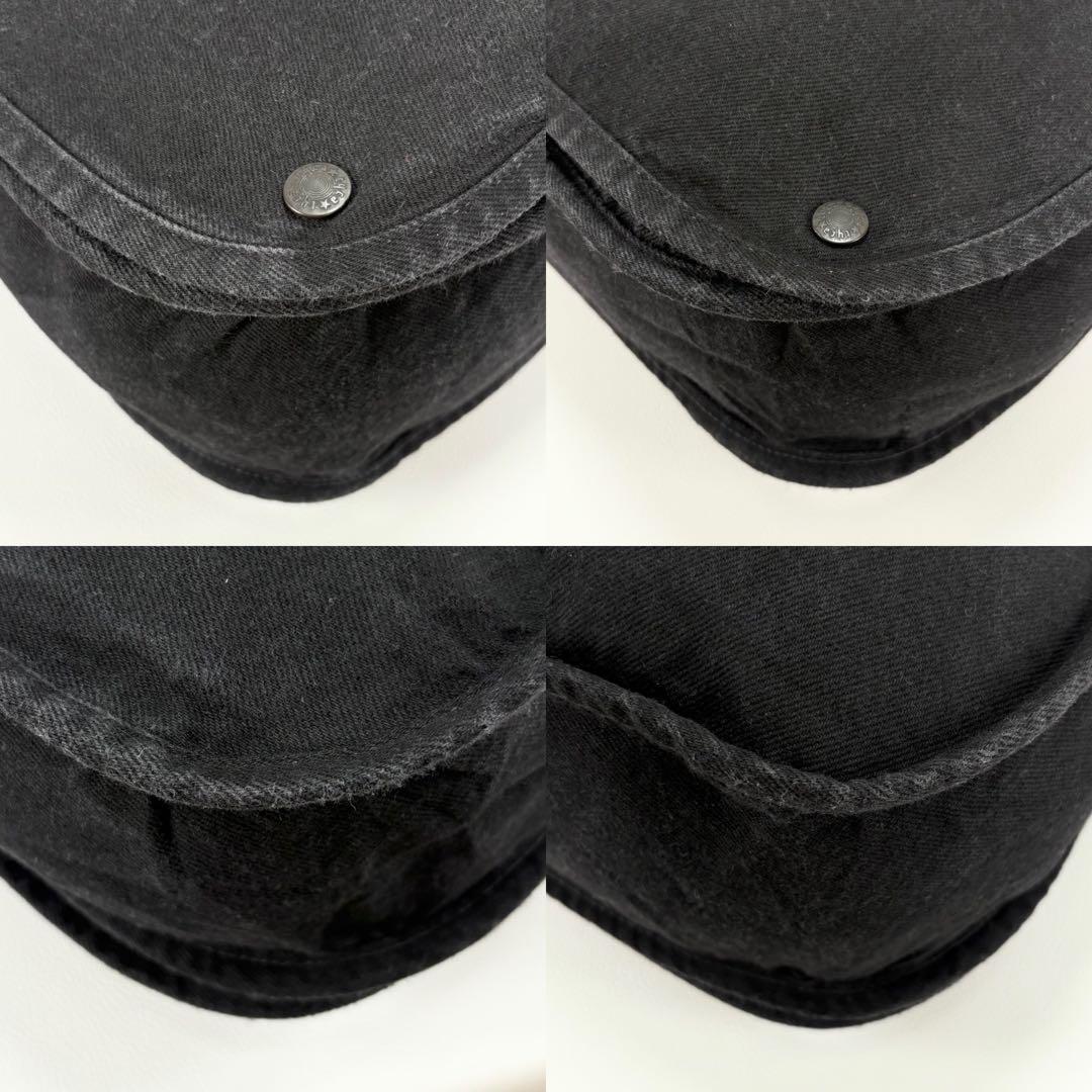 未使用に近い⭐️ハンティングワールド メッセンジャーバッグ ブランドロゴ デニム