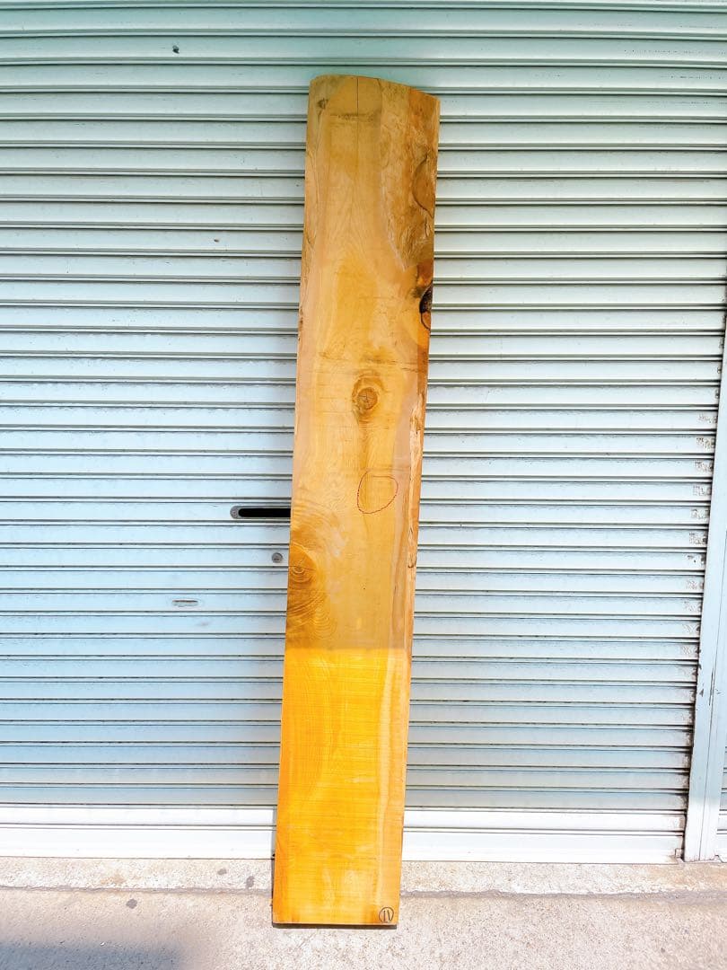 天然　一枚板　カヤ　D材木　天板　ベンチ座面　無垢板木材　カウンターテーブル