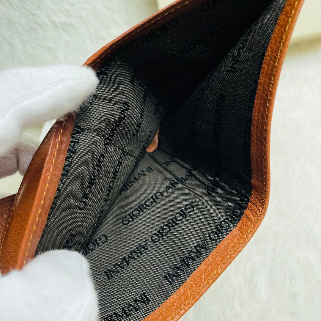 新品未使用　希少ジョルジオアルマーニ 二つ折り財布　本革