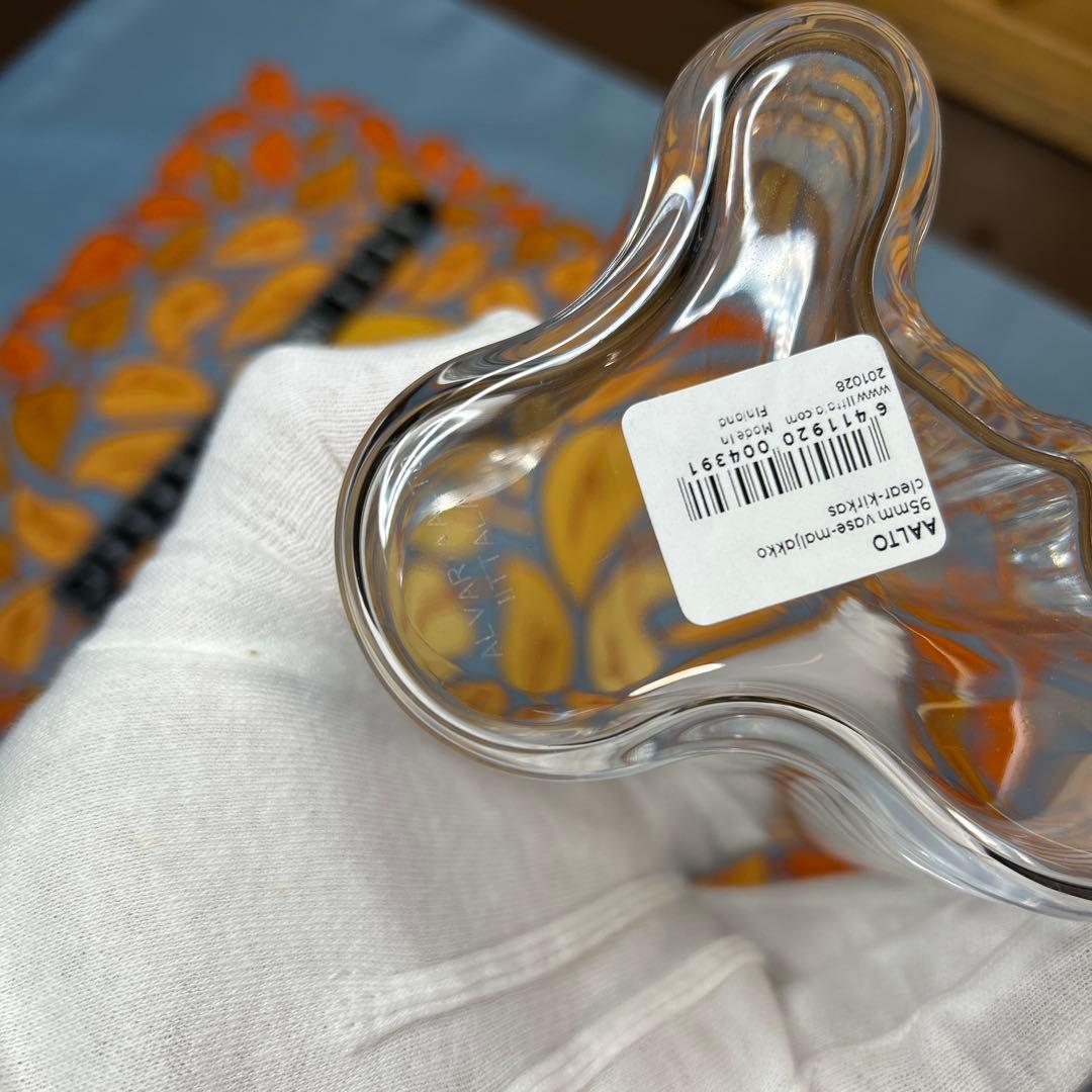 イッタラ　アルヴァ・アアルト　クリア　95ミリ フラワーベース　美品