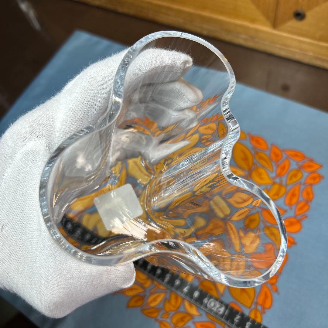 イッタラ　アルヴァ・アアルト　クリア　95ミリ フラワーベース　美品