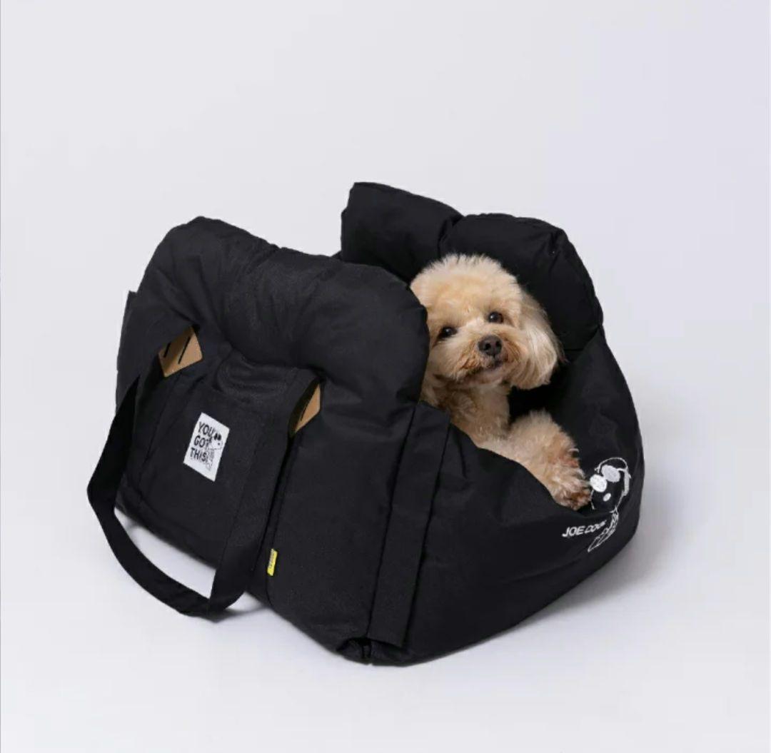 スヌーピー　ドライブキャリーベッド　犬用カーシート ペットベッド　キャメル