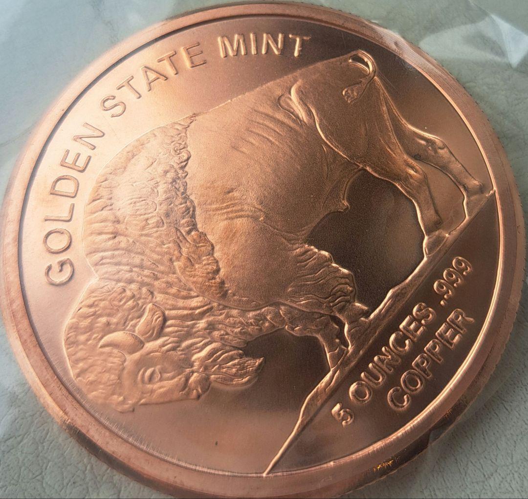 「バッファロ」純銅5オンスメダル