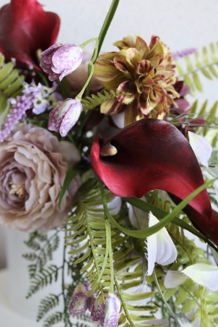 造花 ウェディングブーケ ブートニア付き