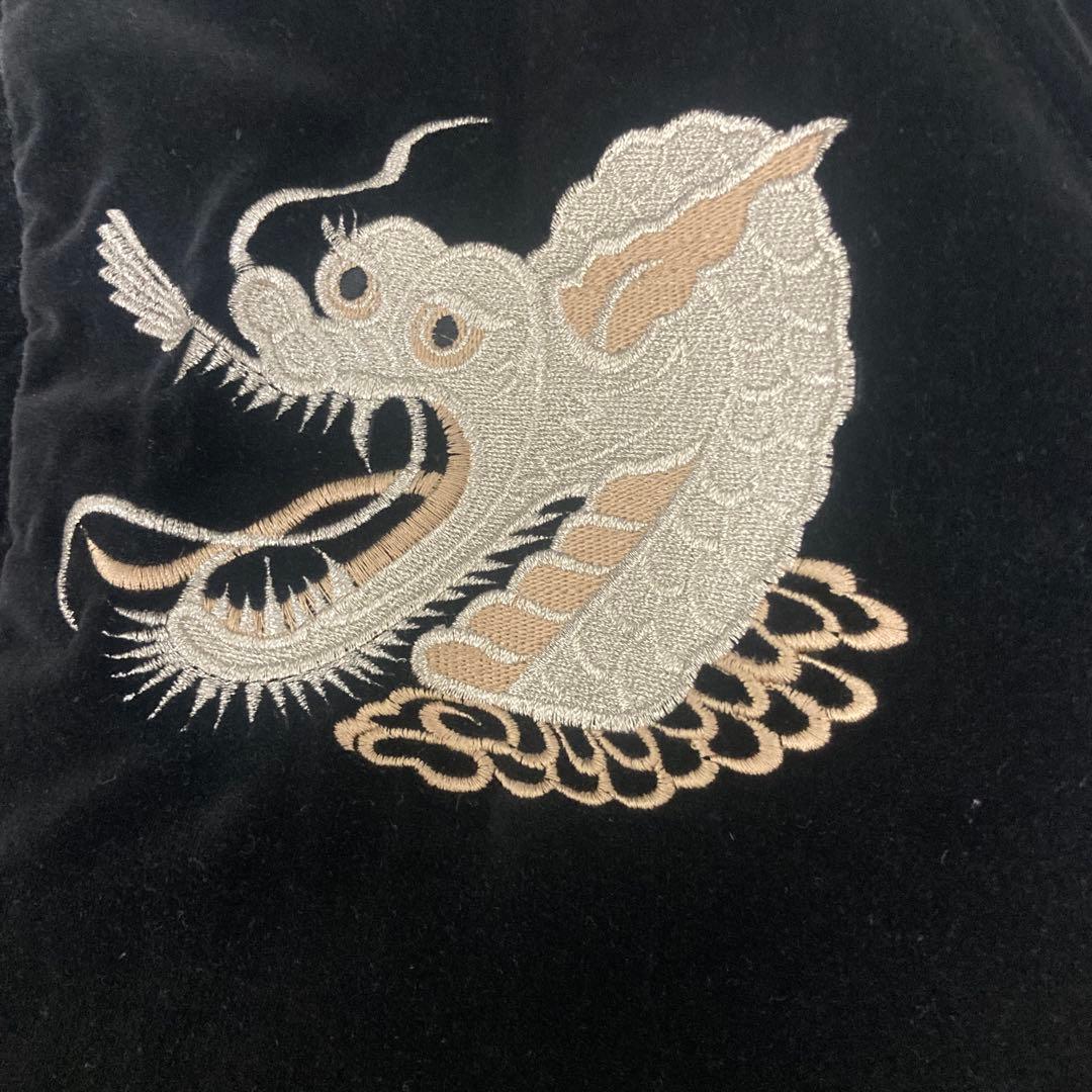 JAKE ジェイク　横須賀　スカジャン　別珍　和柄　龍　シルバー　ブラック　刺繍