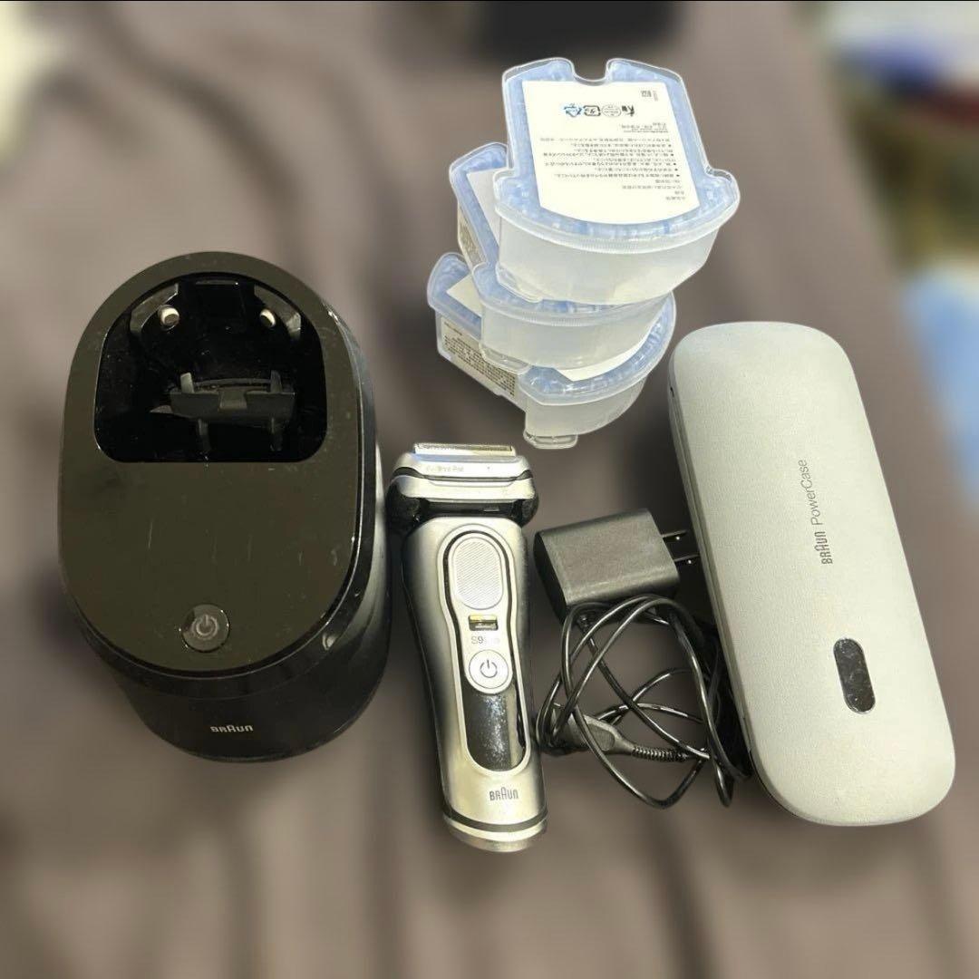 BRAUN Series9 9487CC-V 自動洗浄機・洗浄剤+充電ケース付