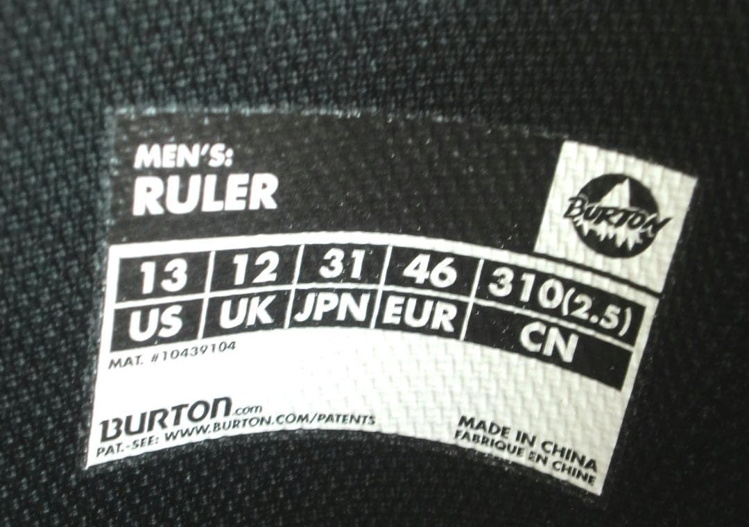 ■■11月限定■送料無料■バートン■MEN'S RULER■スノボブーツ■31■