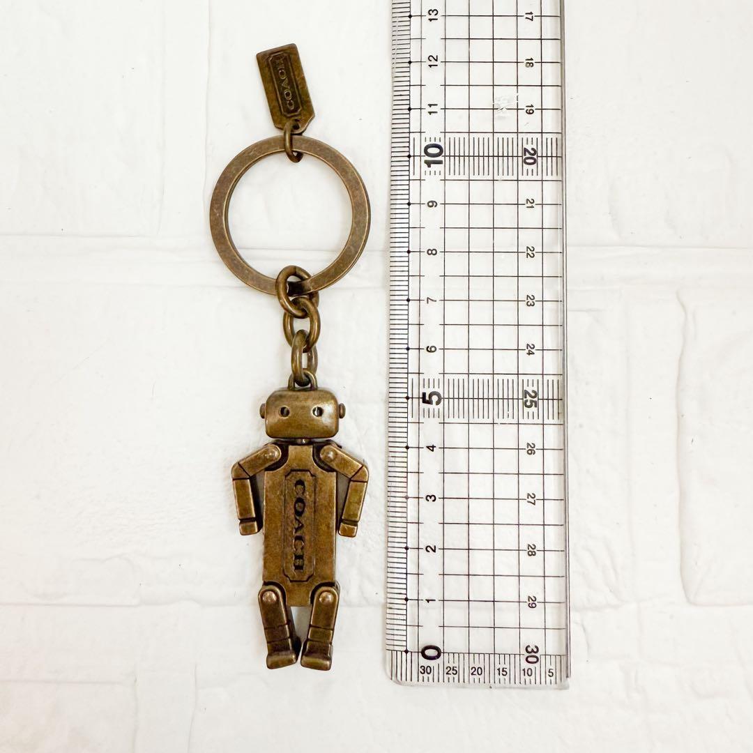 鑑定済！COACHコーチアンティークゴールドROBOT キーリング／キーチェーン