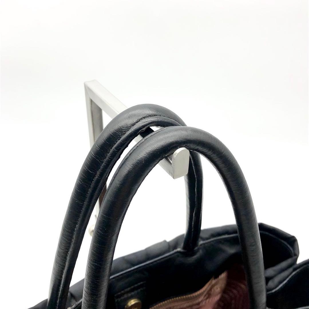 ✨美品✨プラダ トートバッグ メタルロゴ ゴールド金具 リボン テスートナイロン