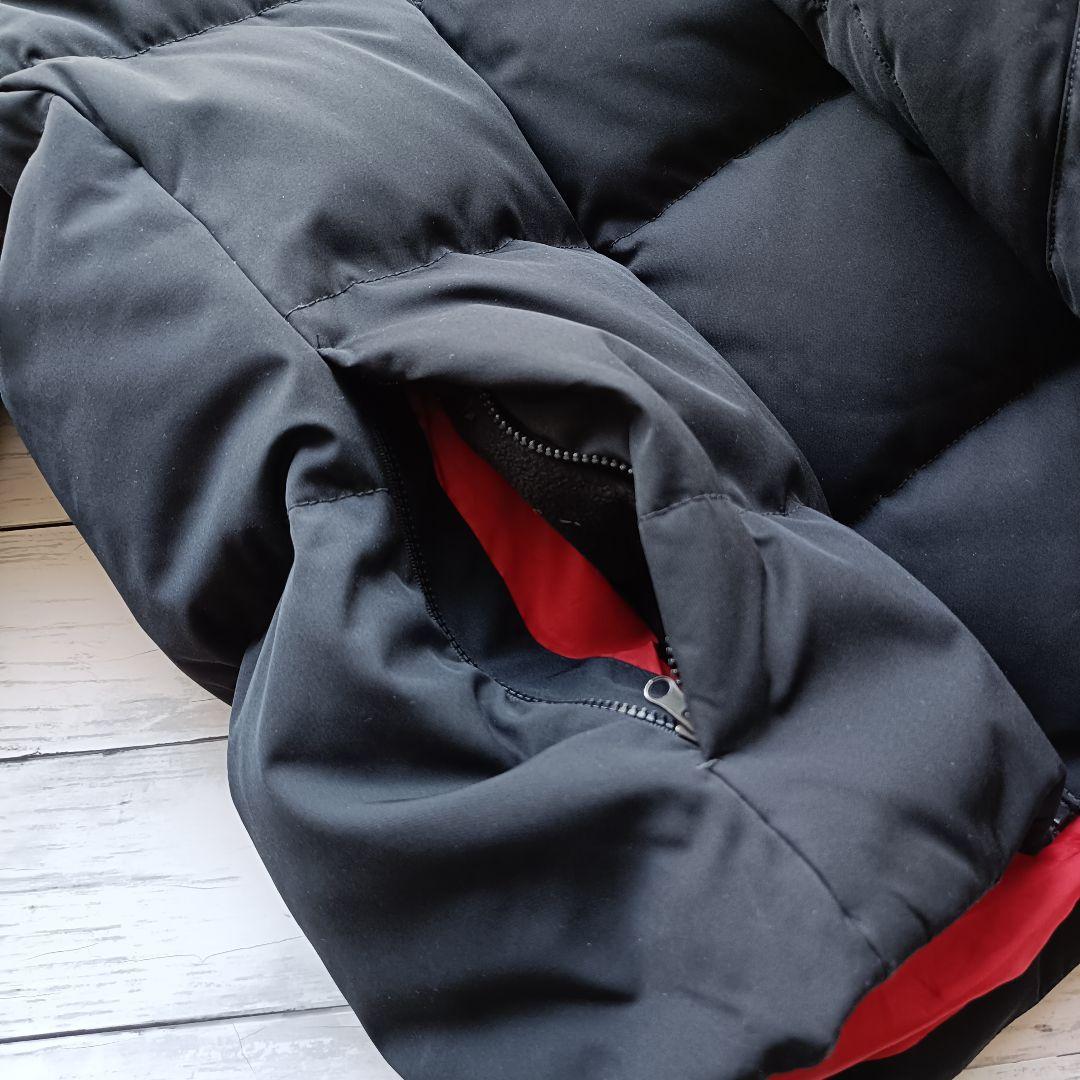 人気モデル XL ビッグポニー刺繍 ラルフローレン ダウンジャケット 黒x赤