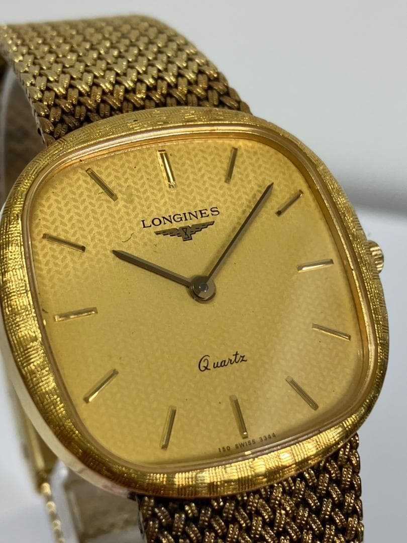 美品　ロンジン　LONGINES　クオーツ時計　ゴールド　電池交換済み　稼働品