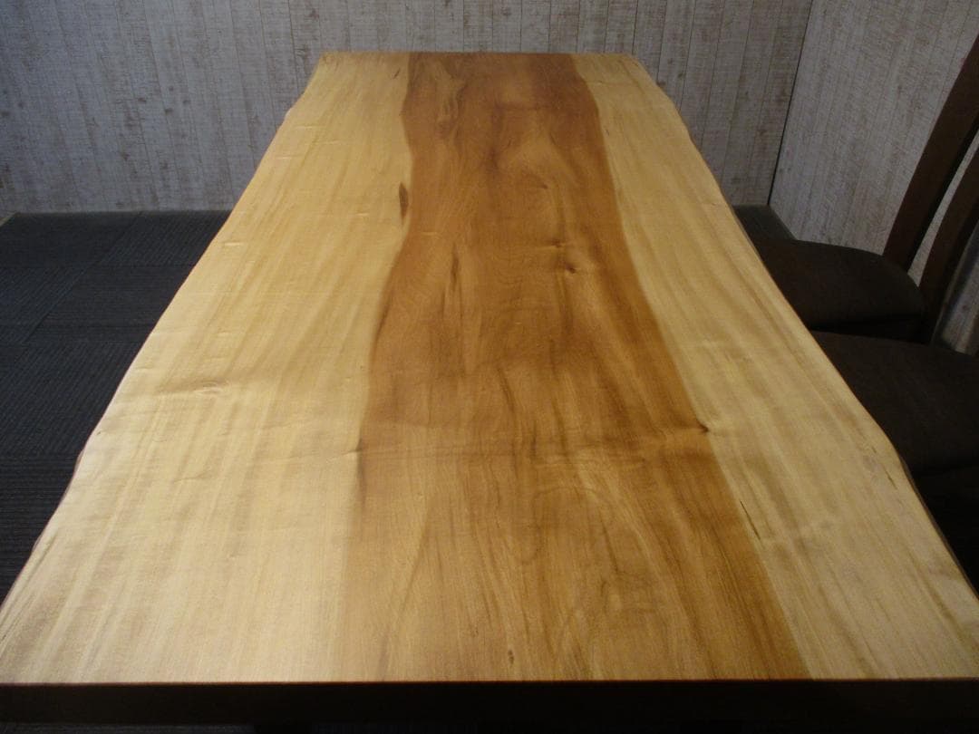 ＃1616■　栃　トチ　テーブル　ローテーブル　ダイニング　座卓　一枚板　天板