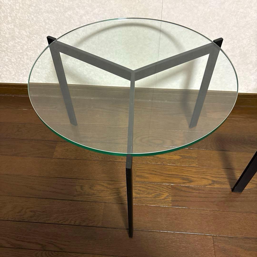 【美品】ARMONIA アルモニア ガラス センターテーブル 丸型