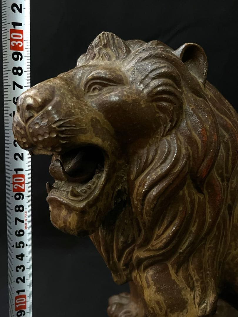 ライオン置物　ビンテージ　大型オブジェ