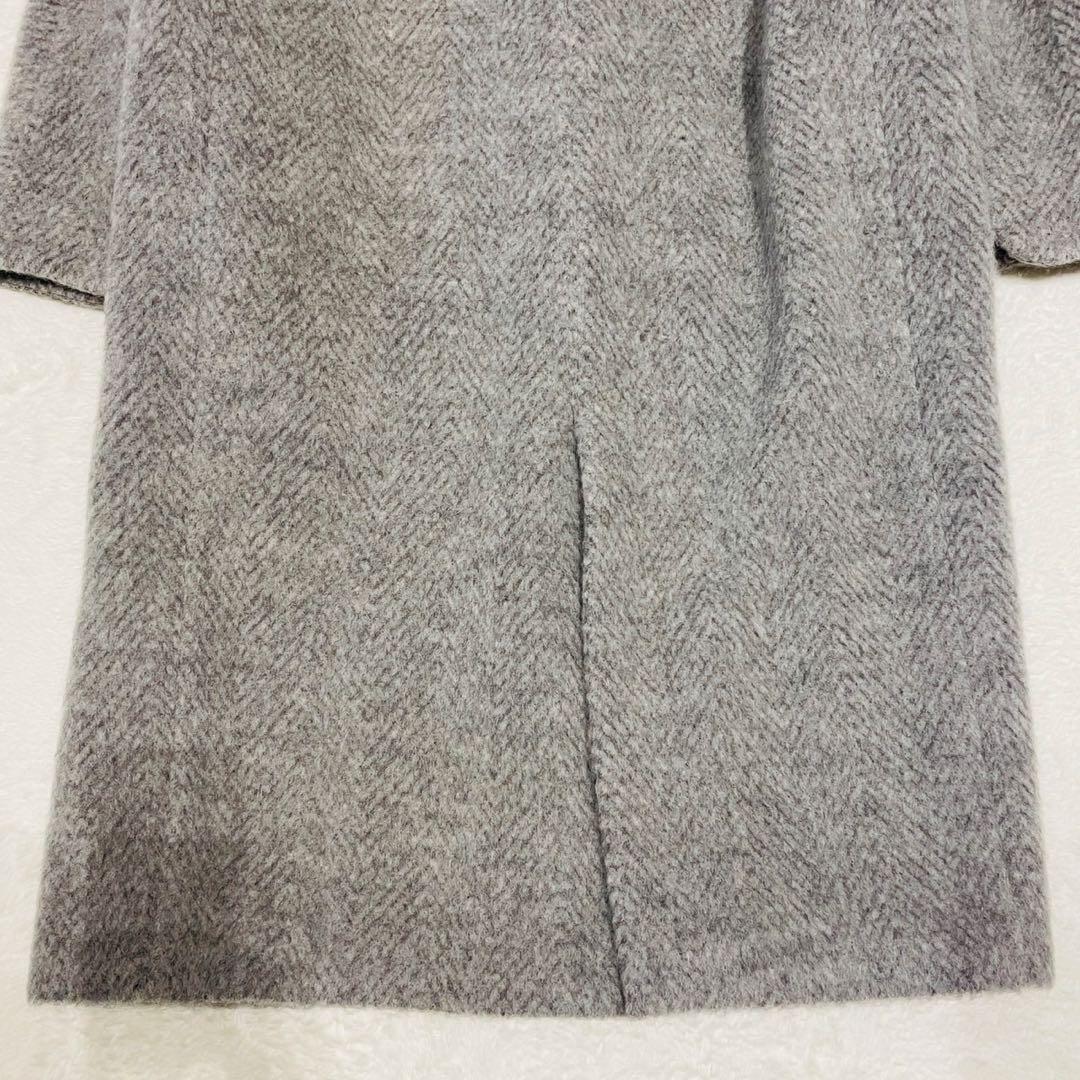 【定価16万】ルブーケ LE bouquet ロングコート ヘリンボーン グレー