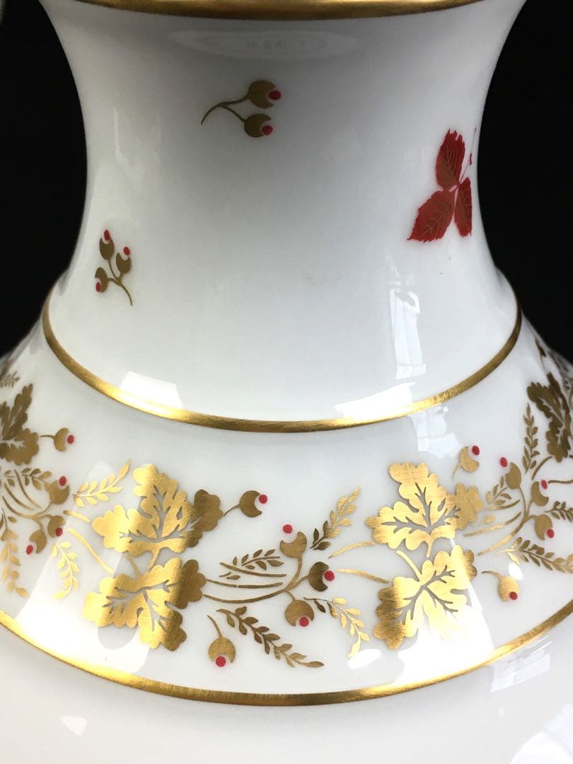 S288大倉陶園・OKURA 金彩花紋花瓶