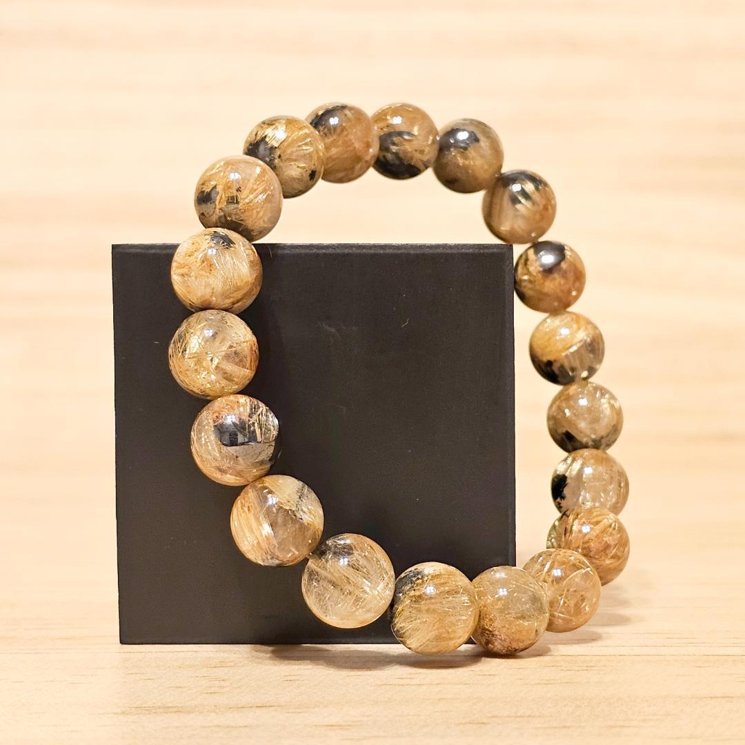 太陽放射 タイチン ルチル クォーツ【10.5mm/17.5cm】