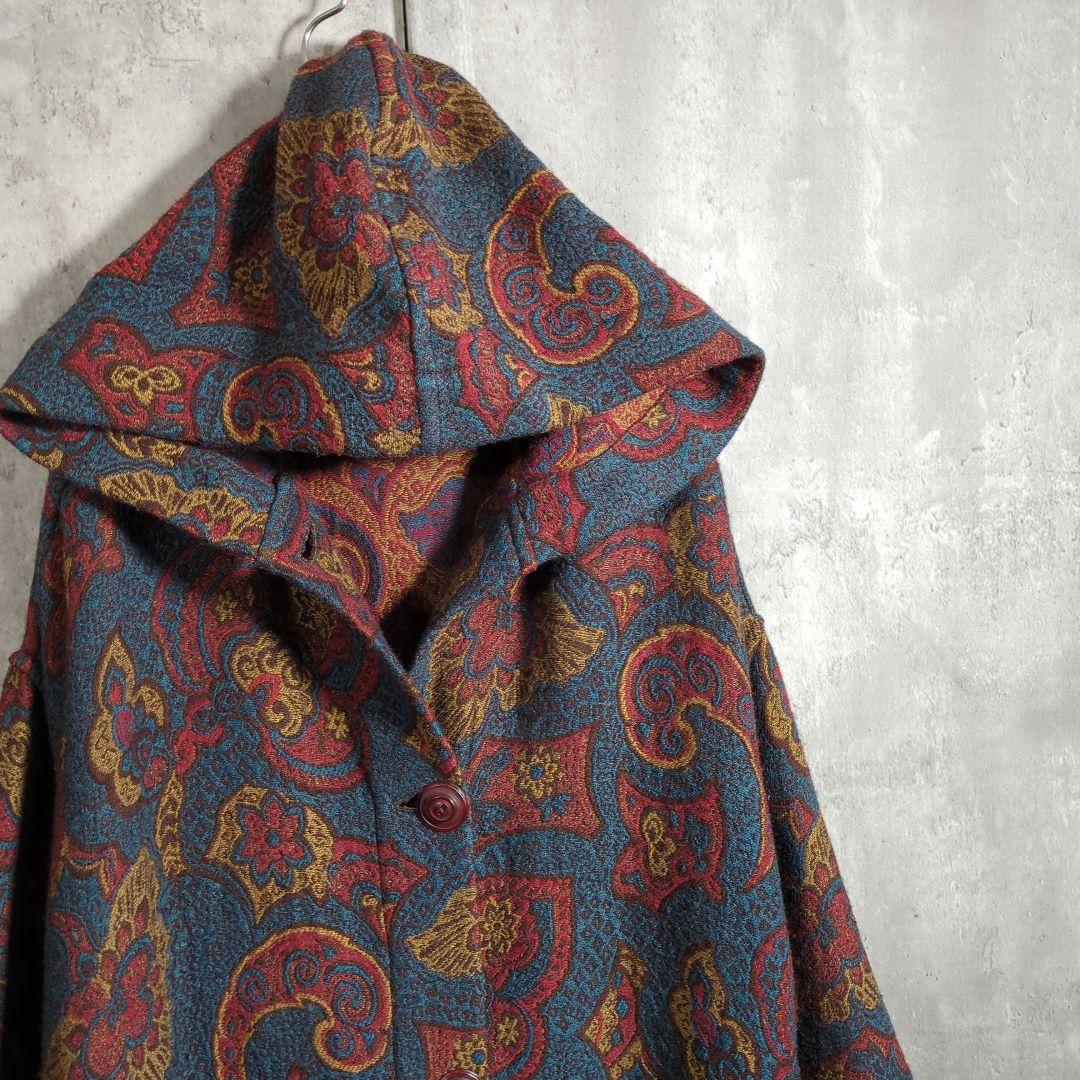 【80s~_vintage】MISSONI JacquardHoodieCoat