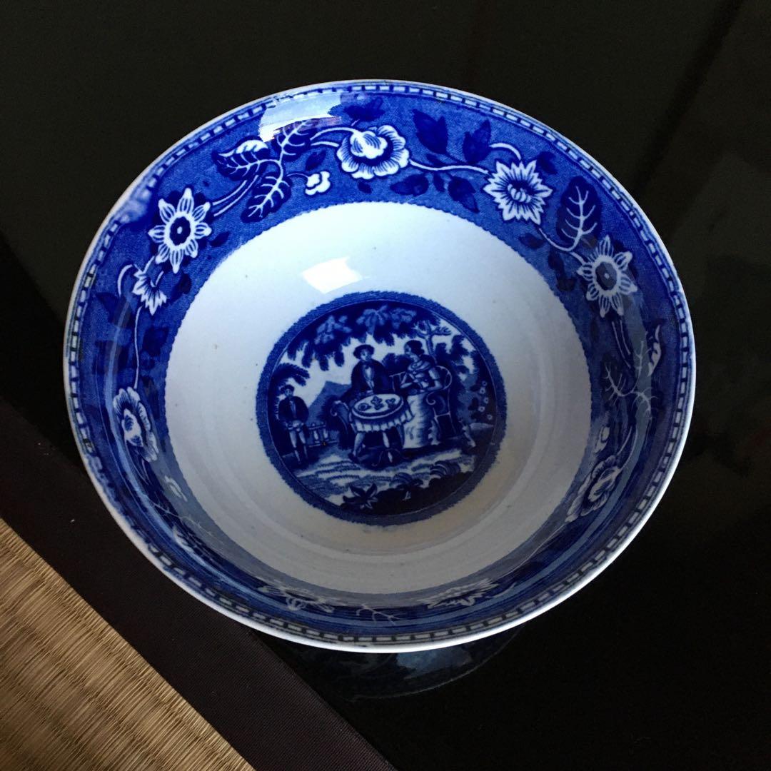 のらきんじ様リクエストブルーアンドホワイト鉢/古伊万里中皿