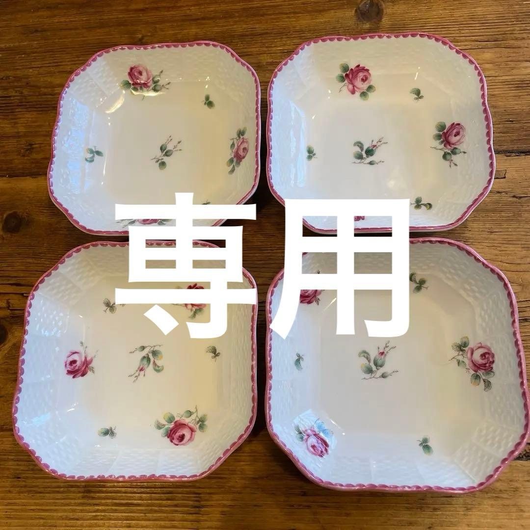 キャットマンリチャードジノリRichard Ginori バラローズ柄4枚