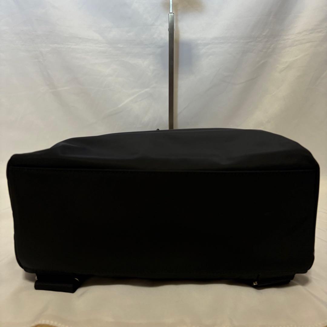 【美品】アニエスベー ブラック ナイロン リュック パスケース付き バックパック