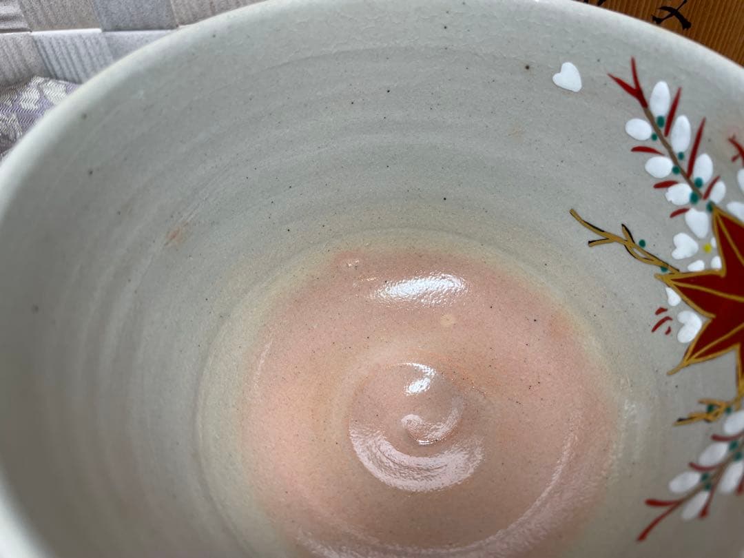 【茶道】茶碗　乾山写　雲錦文　紫雲造